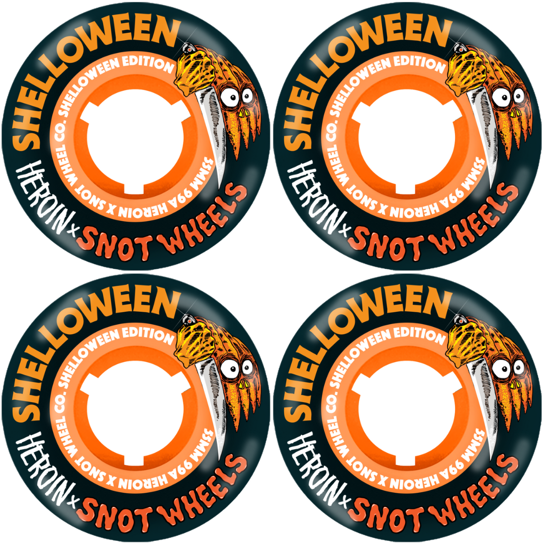 *PRE-ORDER* 55mm Snot Wheels Shelloween Black / Orange Core - 99a