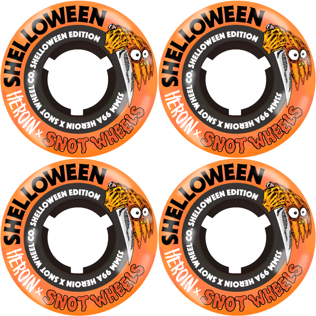 *PRE-ORDER* 53mm Snot Wheels Shelloween Orange / Black Core - 99a