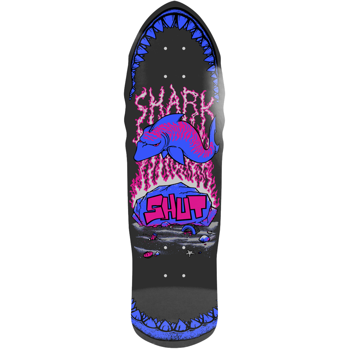 9.0" Shut Speed Shark Fluorescent Skateboard Deck - Heritage from Sidewalk Distribution
