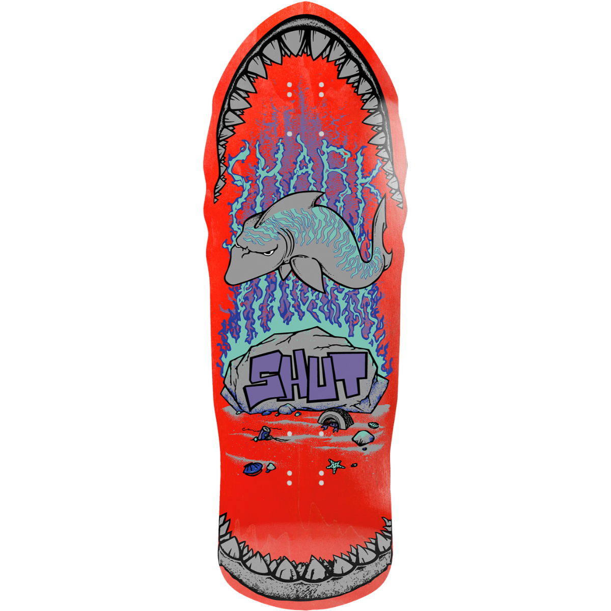 10.375" Shut 86 Shark Skateboard Deck - Red - Heritage from Sidewalk Distribution