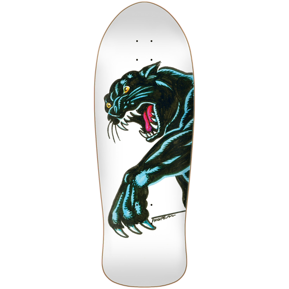 10.54" Santa Cruz Natas Sketch Panther Reissue Skateboard Deck