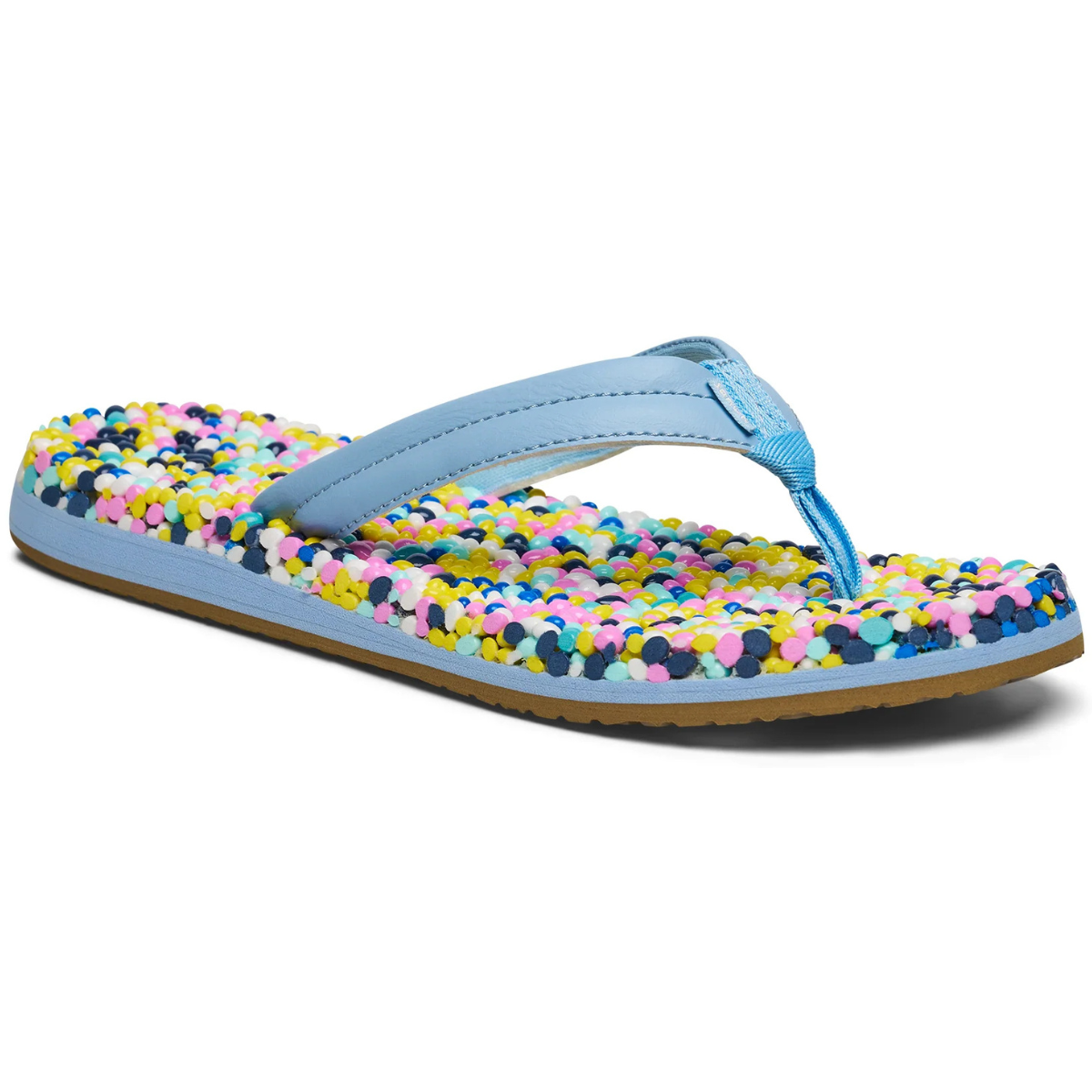 Sanuk Bubblecush Women's Comfort Flip Flops - Clear Sky