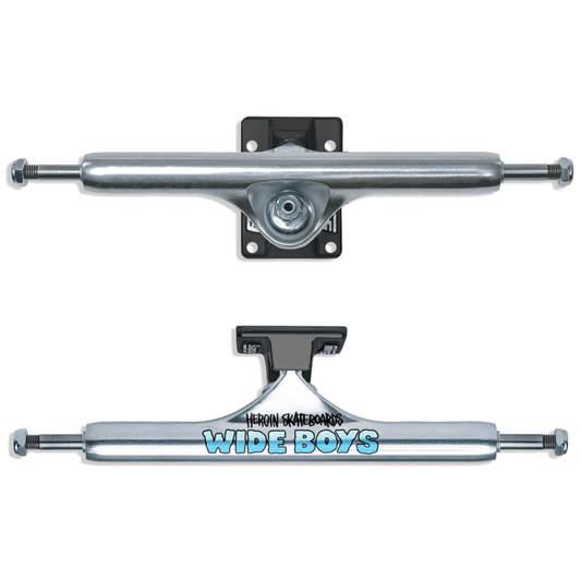 11.0" Slappy Trucks ST1 Hollow Wide Boy Trucks - Polished / Black