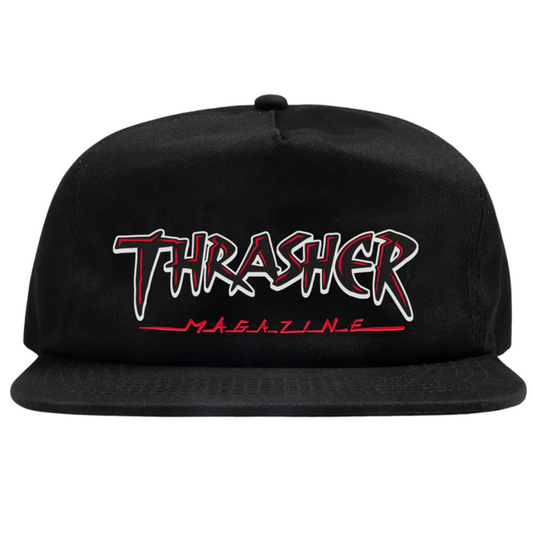 Thrasher Magazine Slash Snapback Hat - Black