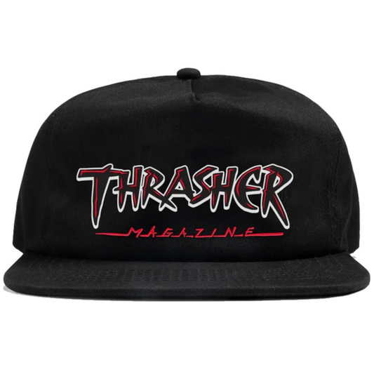 Thrasher Magazine Slash Snapback Hat - Black