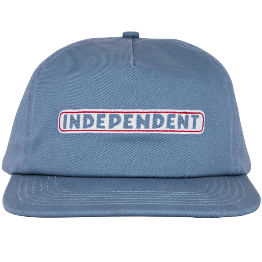 Independent Trucks Bar Logo Snapback Hat - Slate Blue