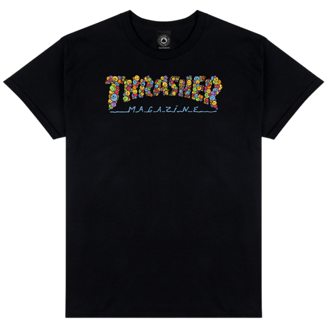 Thrasher Magazine Smile By Spanky T-Shirt - Black