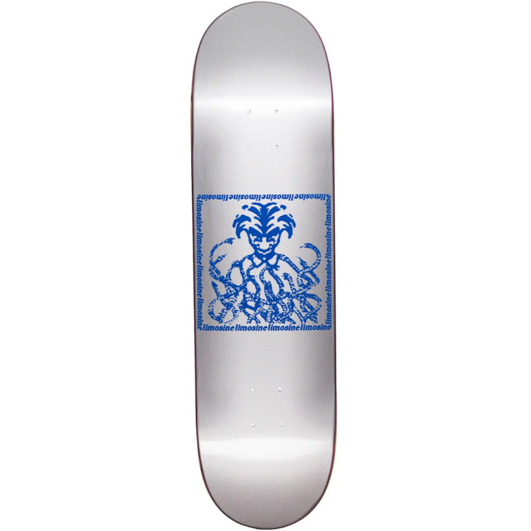 8.5" Limosine Snake Pit Skateboard Deck - Silver / Blue
