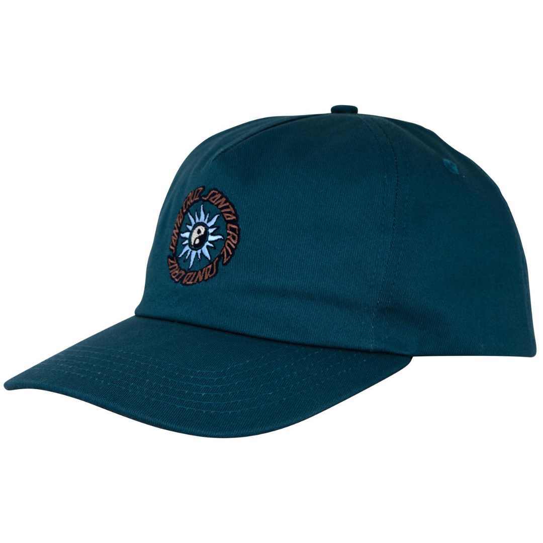 Santa Cruz Skateboards Sol Spiral Snapback Hat - Deep Teal