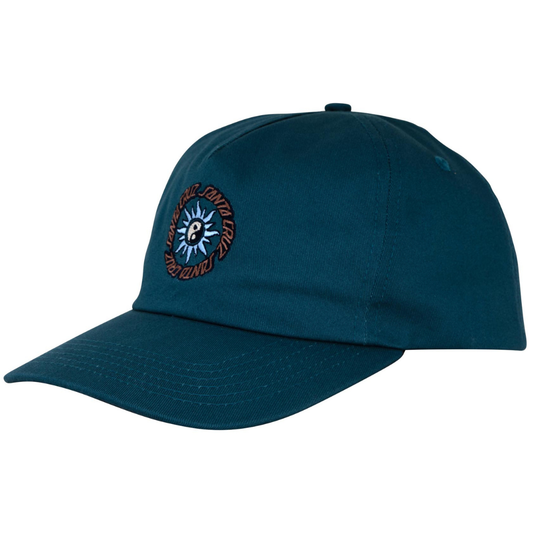 Santa Cruz Skateboards Sol Spiral Snapback Hat - Deep Teal