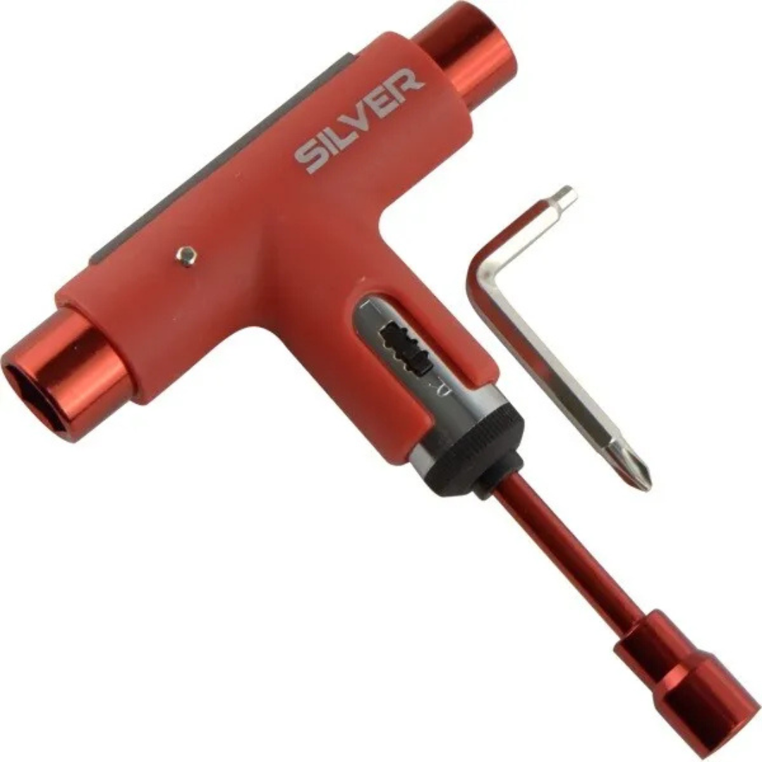 Silver Skate Tool - Spectrum Collection - Red