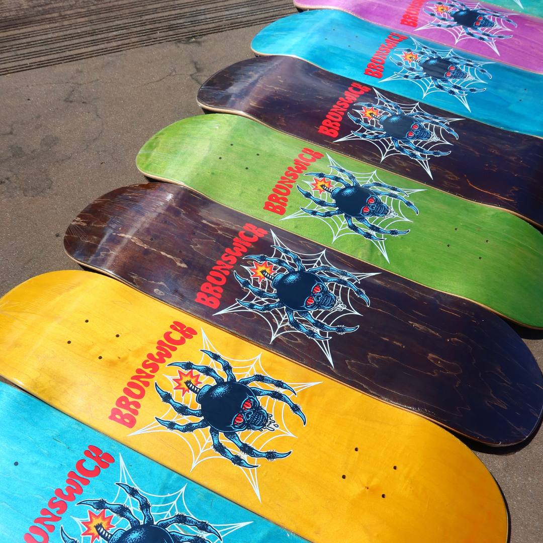 8.5" Brunswick Spiderbomb Deck - Assorted Stains