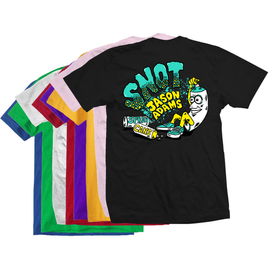 Snot Wheels Spray Can T-Shirt - ASSORTED COLORS