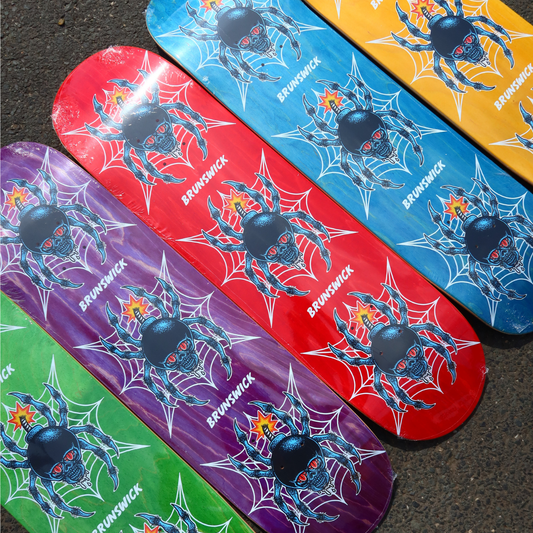 8.25" Brunswick Spiderbomb Stamp Skateboard Deck - Assorted Stains