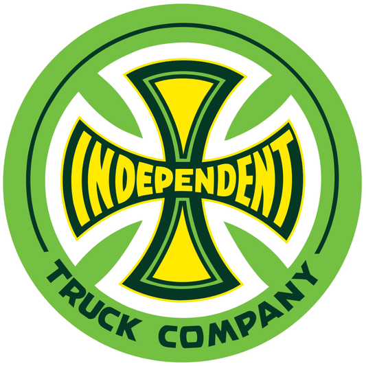 Independent Truck Co Legacy Mylar Sticker - Green / Yellow - 3 Inches