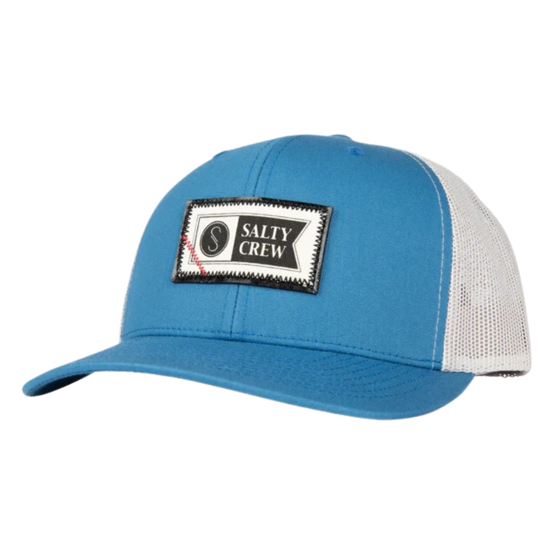 Salty Crew Topstitch Retro Trucker Hat - Slate / Silver