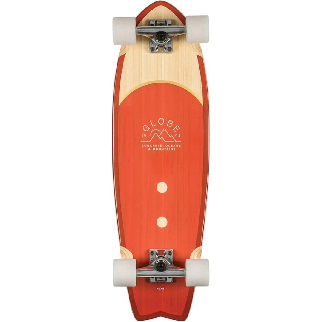 *BLEMISHED* Globe Brand 30" Sun City Bamboo Cinnamon Fish Tail Cruiser Complete Skateboard (2)