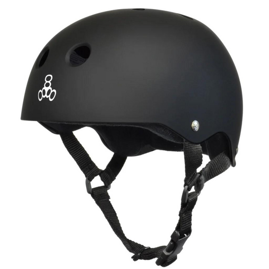 Triple 8 NYC Sweatsaver Helmet Black with White Logo