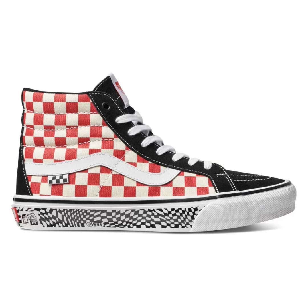 Vans Skate Sk8-Hi Grosso '84 Black / Red Checkerboard