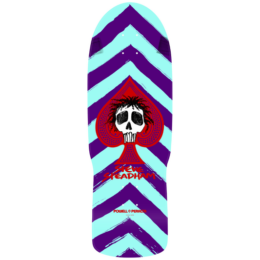 Powell Peralta 10.0" Steve Steadham Spade Skateboard Deck - Purple / Aqua