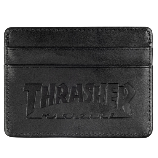 Thrasher Magazine Leather Card Wallet - Black