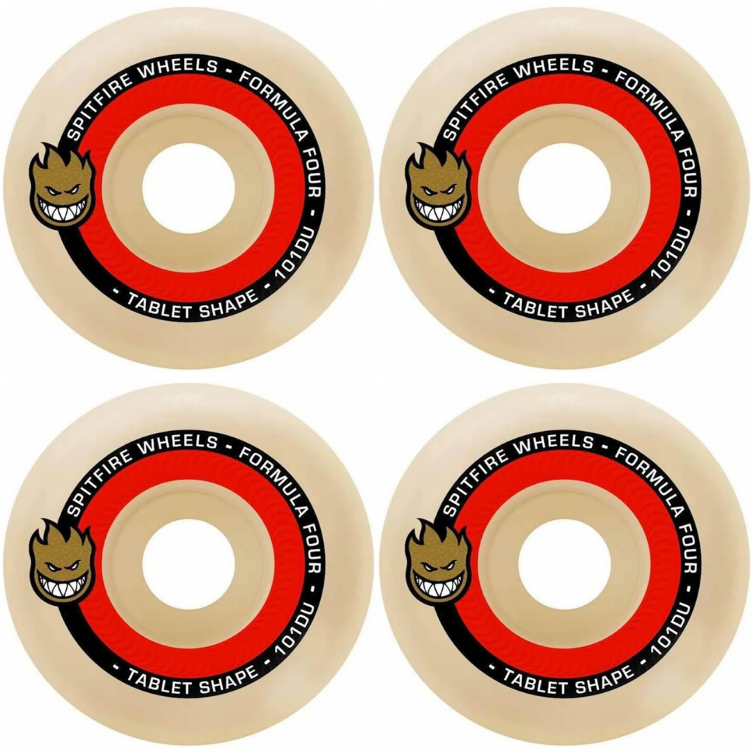 53mm Spitfire Wheels F4 Formula Four Tablets Natural 101a