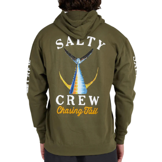 Salty Crew Tailed Army Green Fleece Hoodie