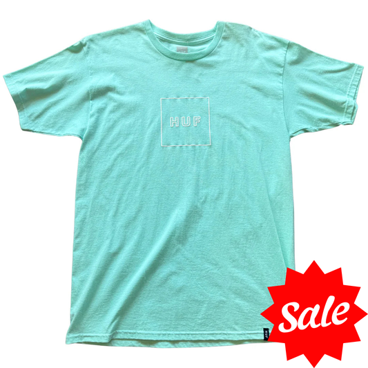 Huf Outline Box Logo T-Shirt - Teal