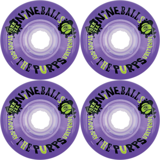 70mm Sector 9 Nineballs The Purps Wheels Clear Purple 78a