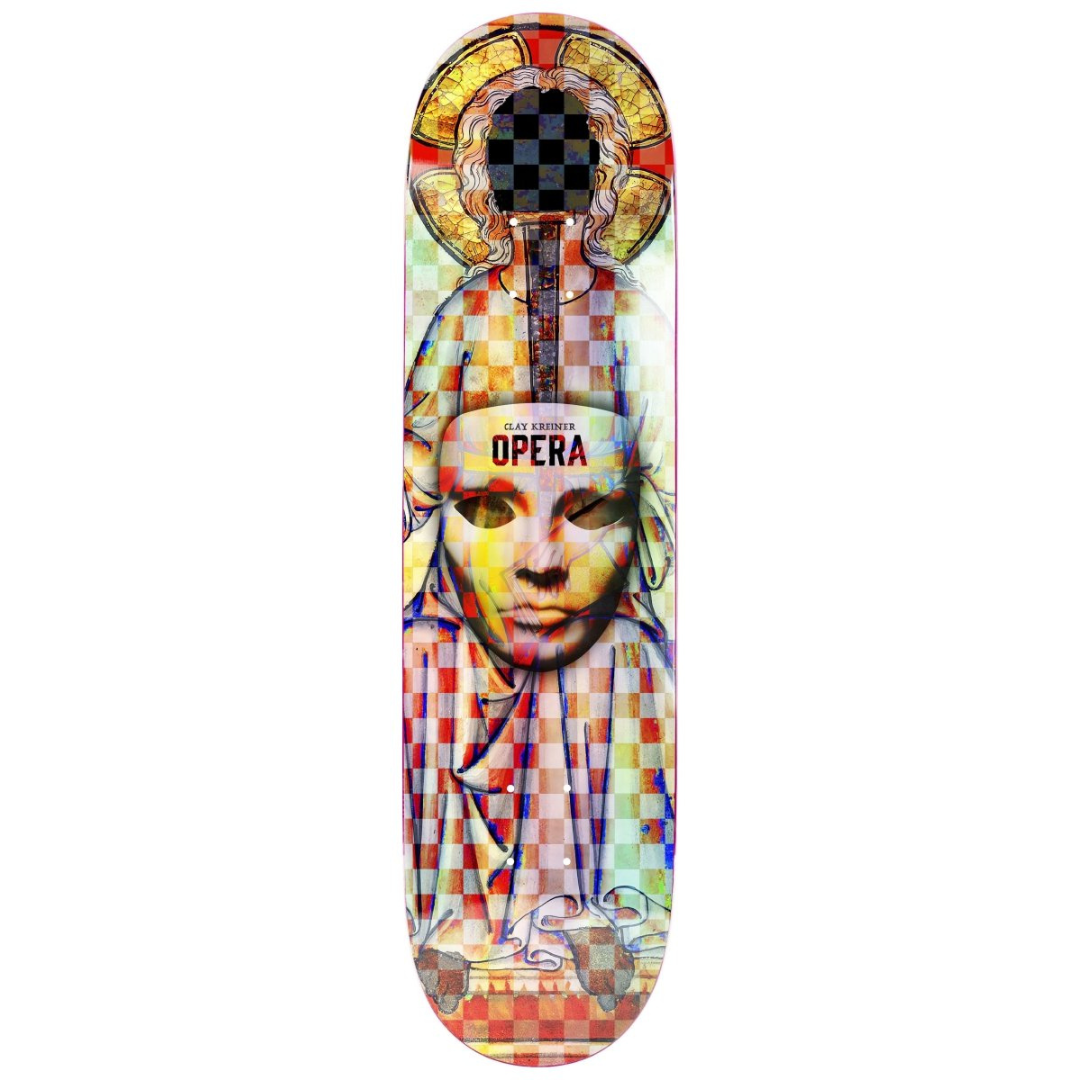 8.5" Opera Skateboards Clay Kreiner Throne - EX7 Deck - Orange