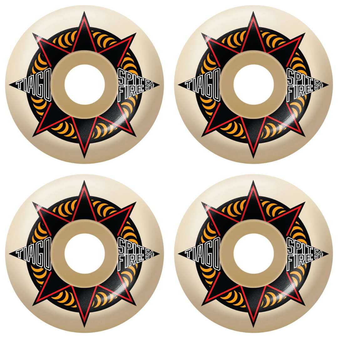 54mm Spitfire Wheels Formula Four F4 Tiago Lemos Sure Shot Classic Natural Wheels 99a