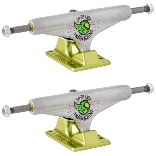 149 Independent x Tony Hawk Stage 11 Forged Hollow Transmission Silver Green Standard Trucks