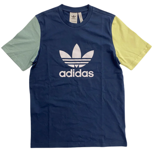 Adidas Blocked Trefoil T-Shirt - Navy / Green / Yellow