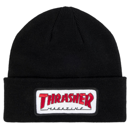 Thrasher Magazine Outlined Patch Beanie - Black