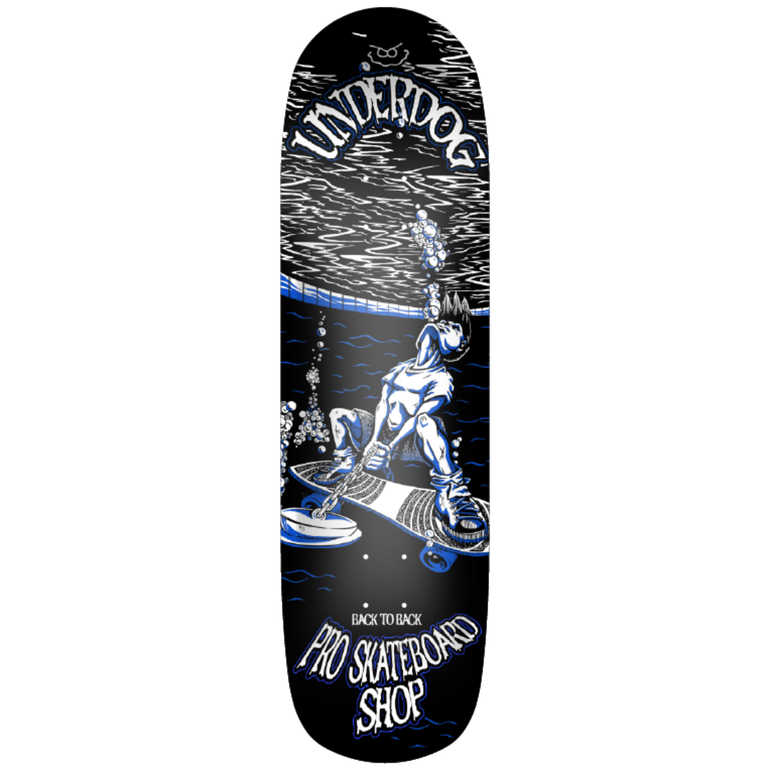 *PRE-ORDER* 9.0" Underdog NYHC x Pro Skateboard Shop Back To Back Skateboard Deck - Pool Shape