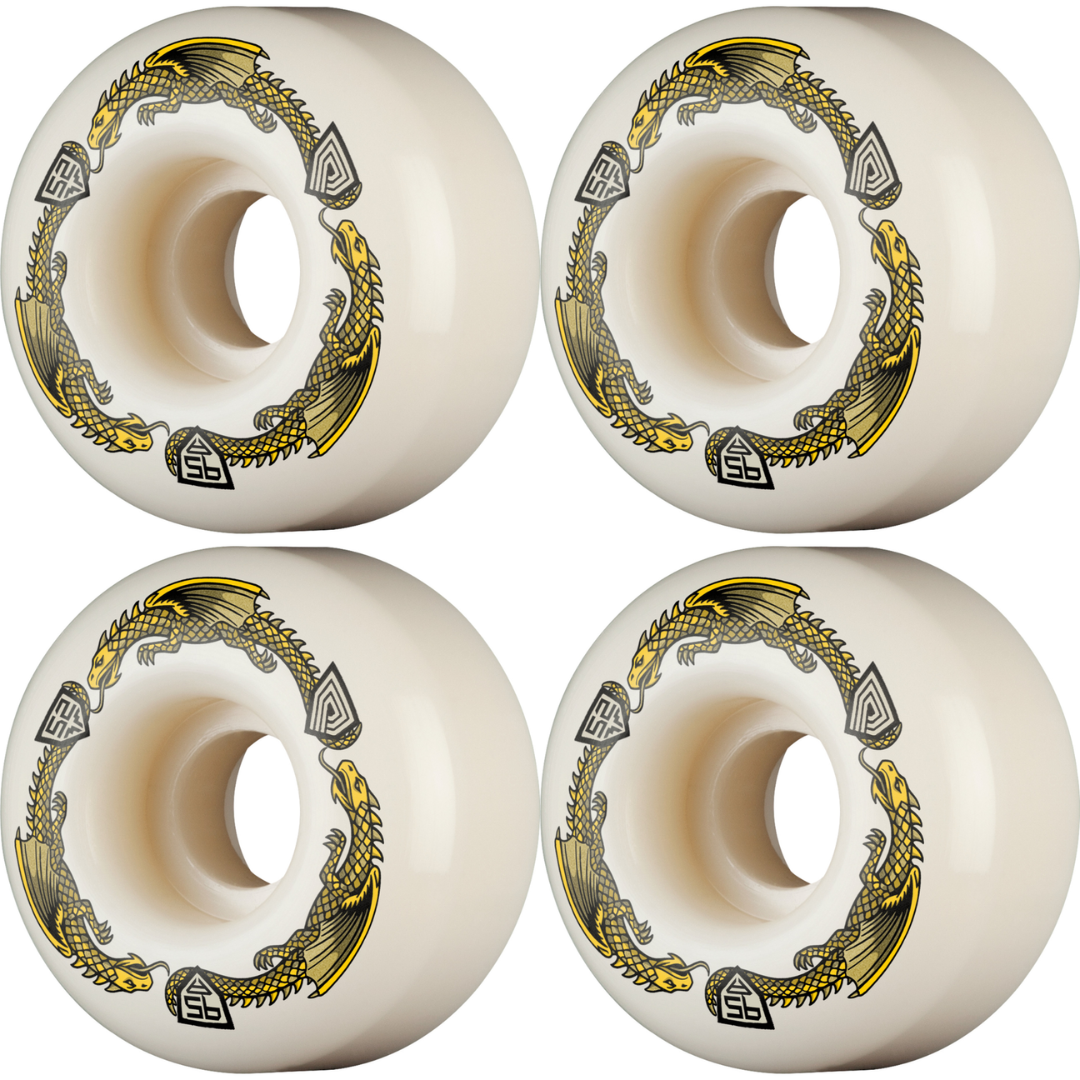 52mm Powell Peralta Dragons Skateboard Wheels 95a - V1 Symmetrical Shape