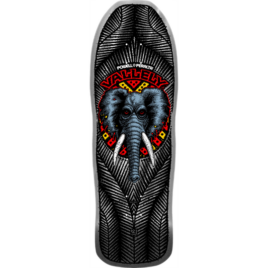 9.85" Powell Peralta Mike Vallely Elephant Reissue Skateboard Deck Silver Foil