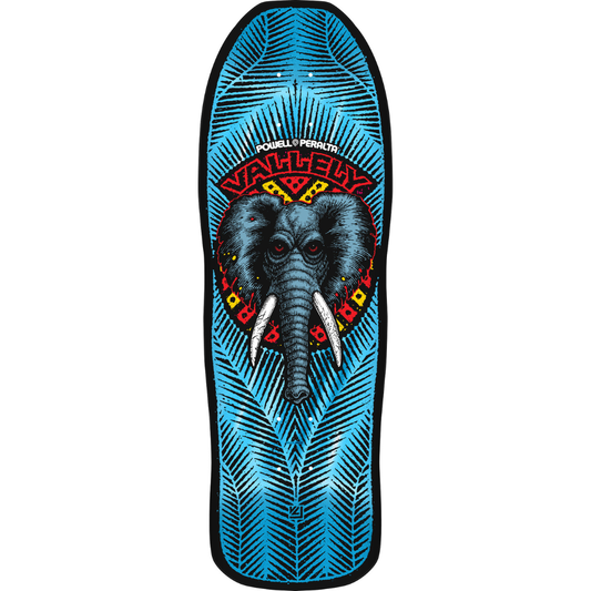 9.85" Powell Peralta Mike Vallely Elephant Reissue Skateboard Deck Blue Foil