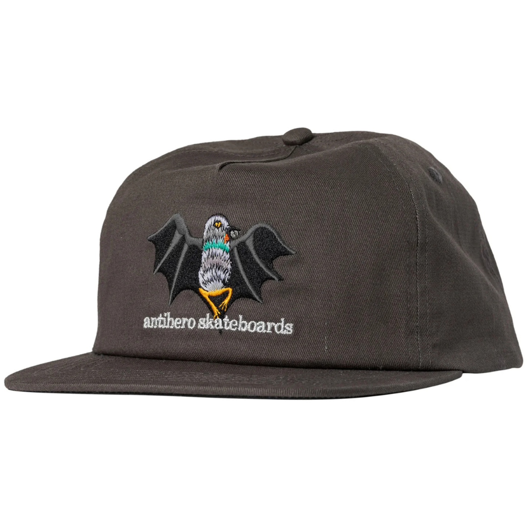 Anti-Hero Skateboards Vampigeon Snapback Hat - Charcoal