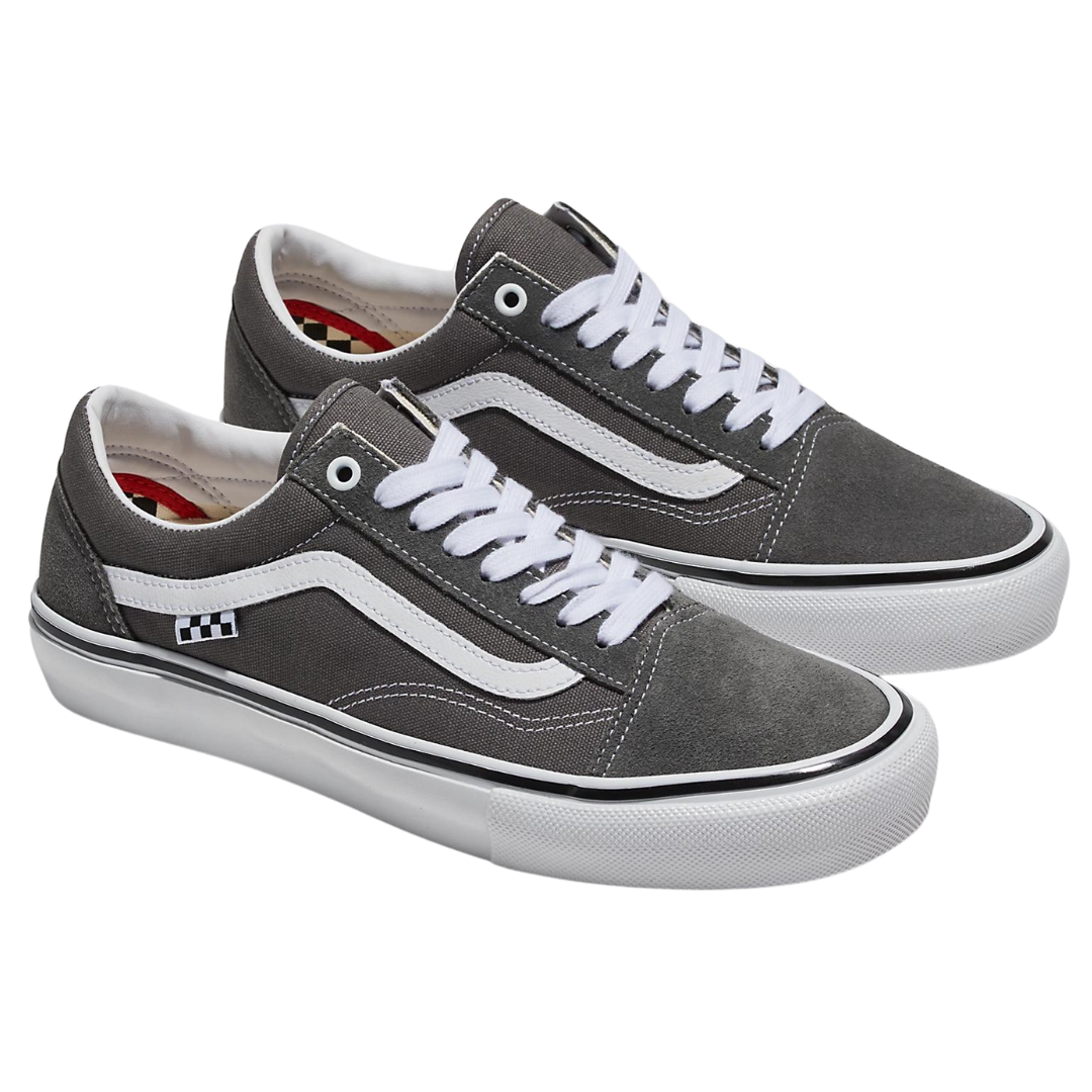 Vans Skate Old Skool Pewter (Grey) / White Skate Shoes