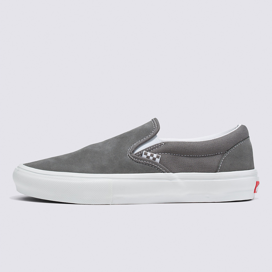 Vans Skate Slip-On Pewter / True White Skate Shoes