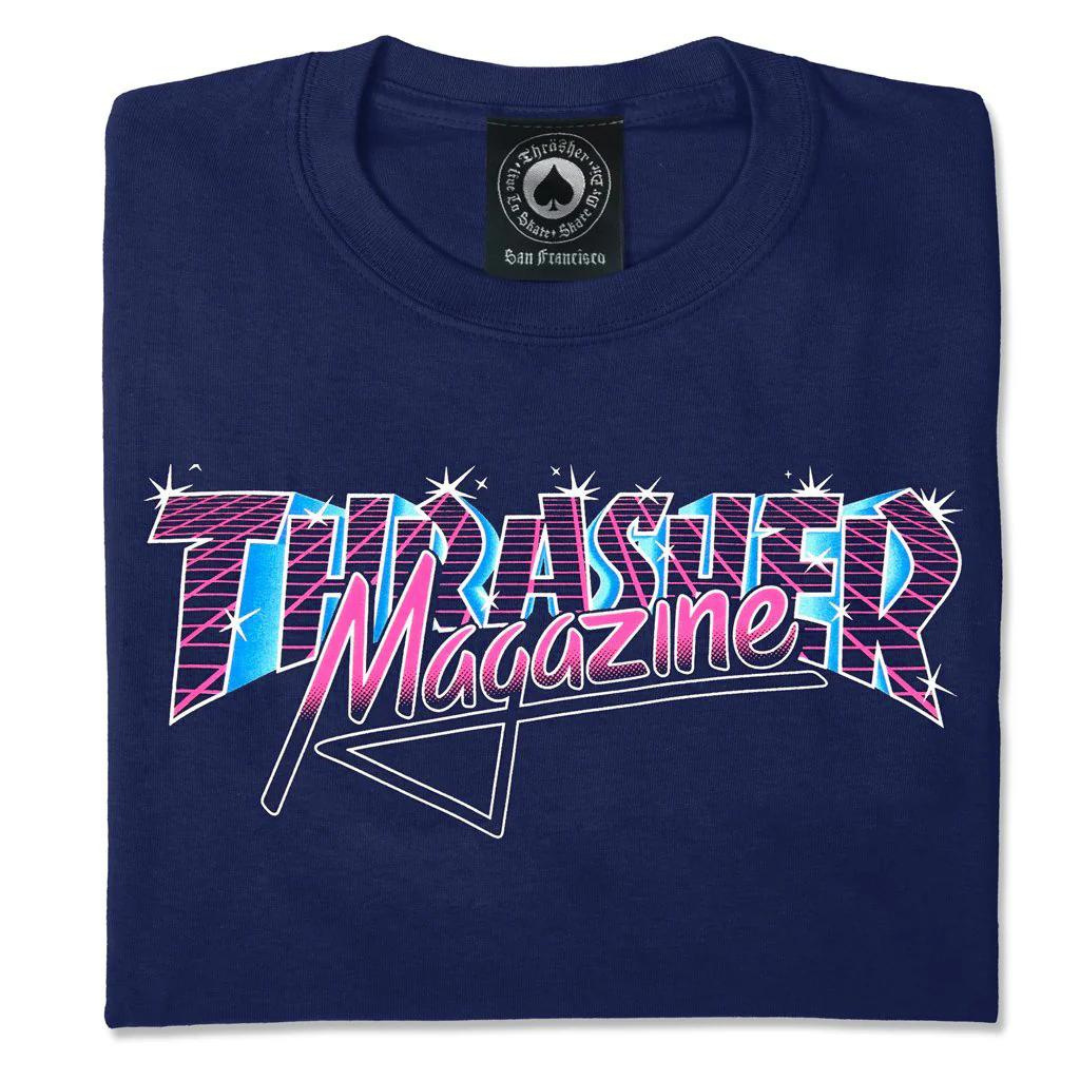 Thrasher Magazine Vice Logo T-Shirt - Navy