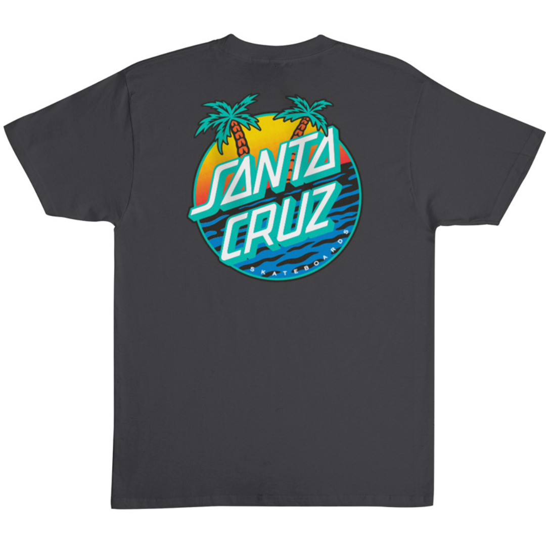 Santa Cruz Skateboards Retreat Dot T-Shirt - Vintage Black