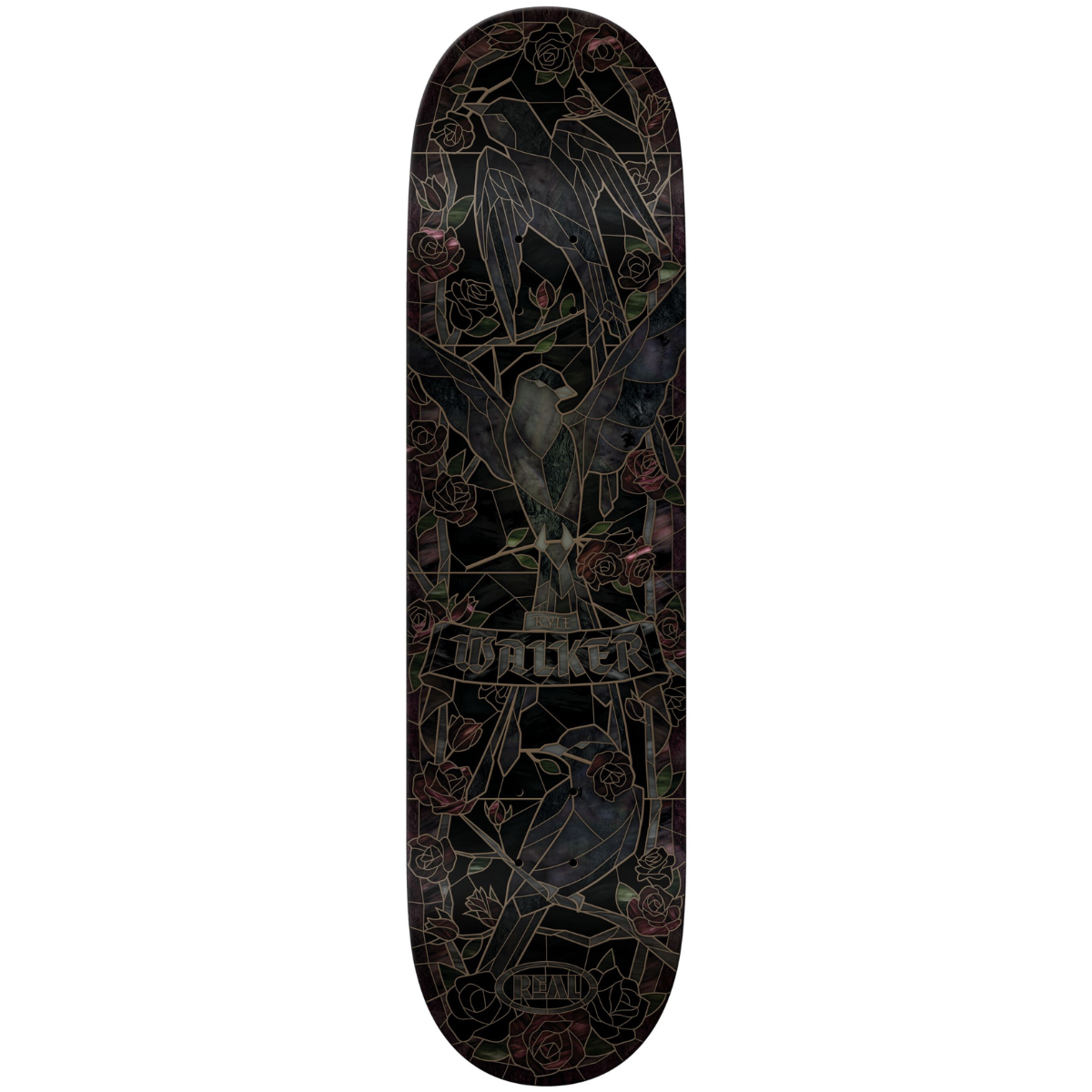 8.38" Real Kyle Walker Black Sunday Cathedral Skateboard Deck