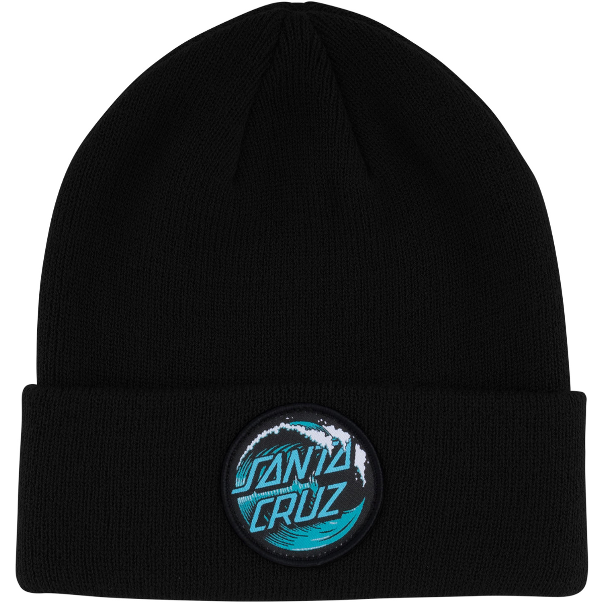 Santa Cruz Skateboards Wave Dot Beanie Long Shoreman Hat - Black