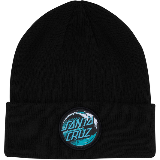 Santa Cruz Skateboards Wave Dot Beanie Long Shoreman Hat - Black