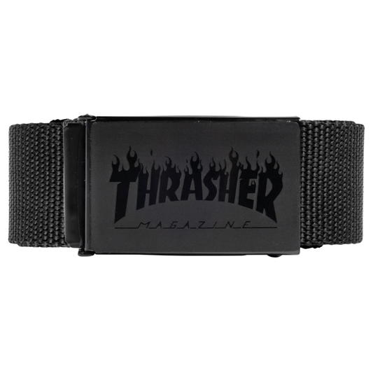 Thrasher Magazine Flame Web Belt - Black