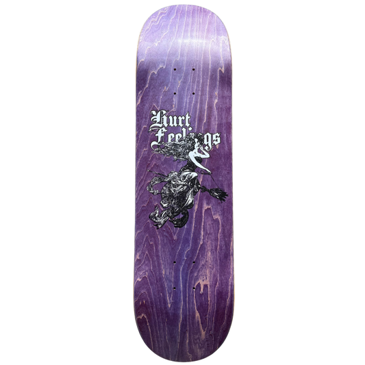 8.5" Hurt Feelings Wicked Witch Skateboard Deck - Purple Stain