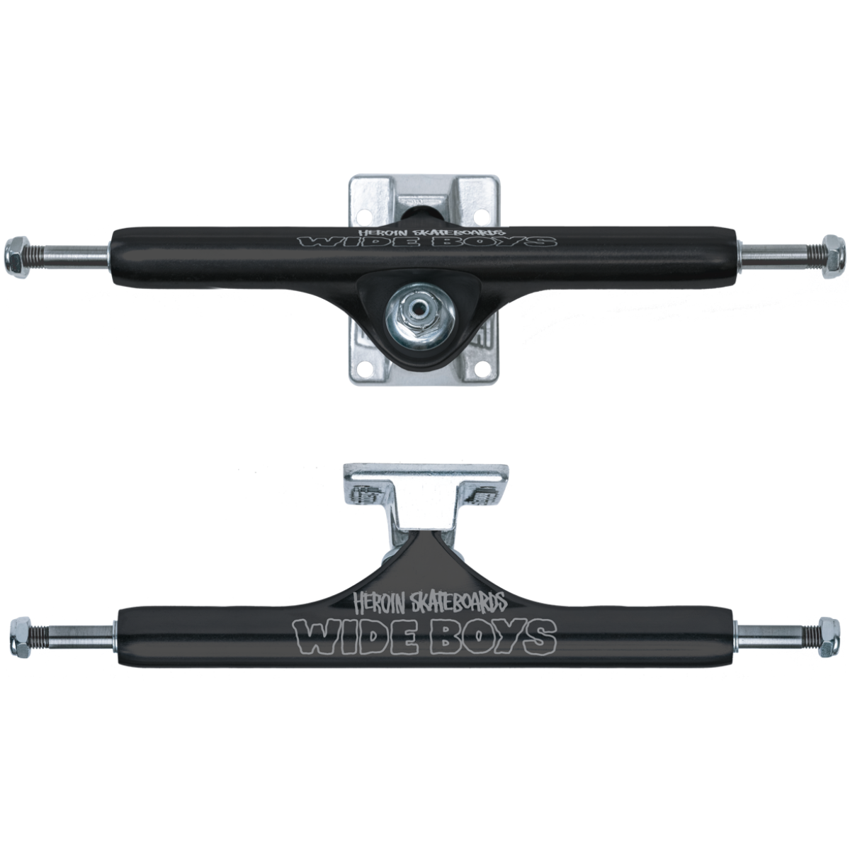 11.0" Slappy Trucks x Heroin Skateboards ST1 Hollow Wide Boys Laser Etch Skateboard Trucks