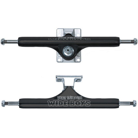 10.5" Slappy Trucks x Heroin Skateboards ST1 Hollow Wide Boys Laser Etch Skateboard Trucks